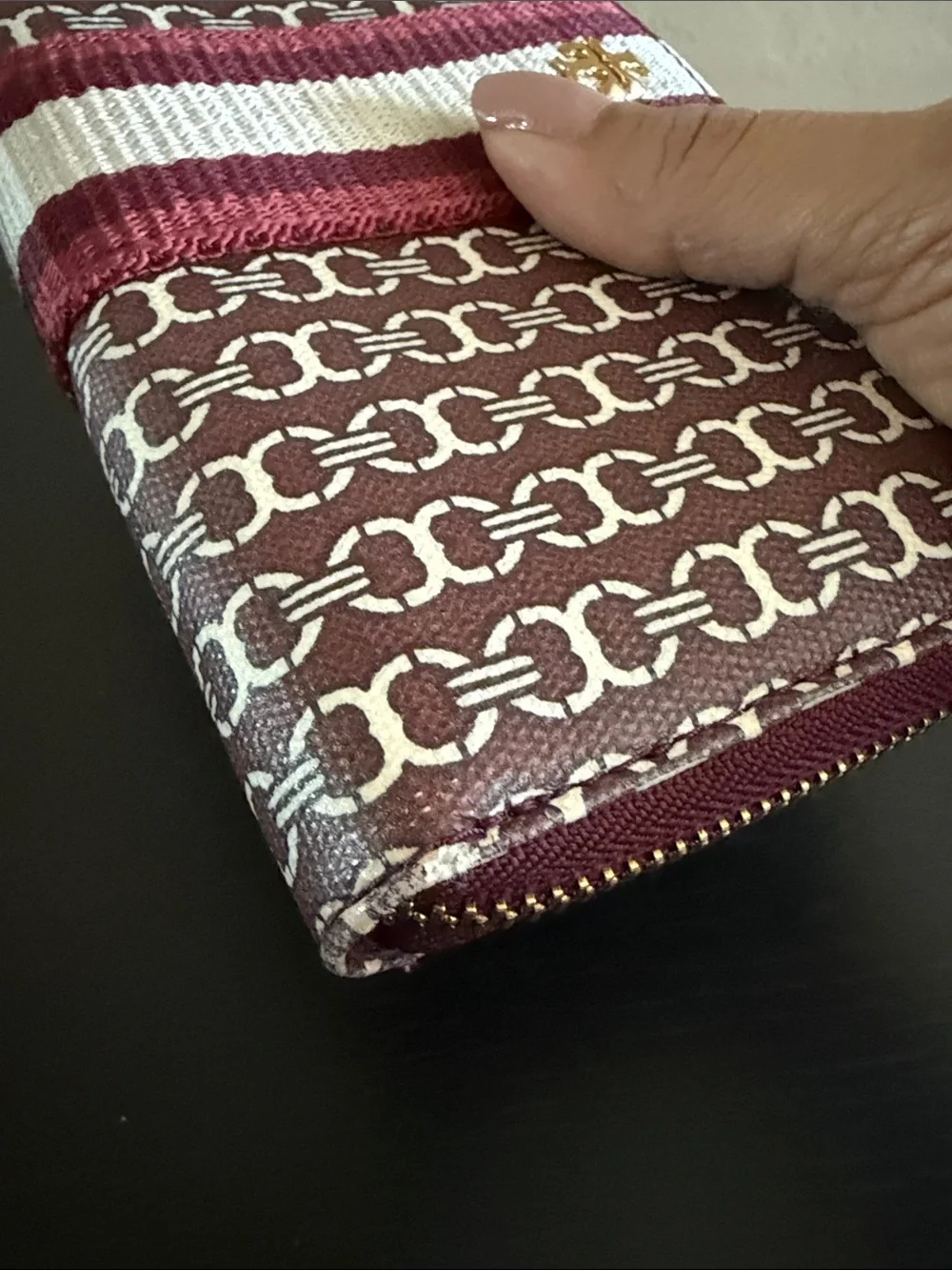 Tory Burch canvas around continental